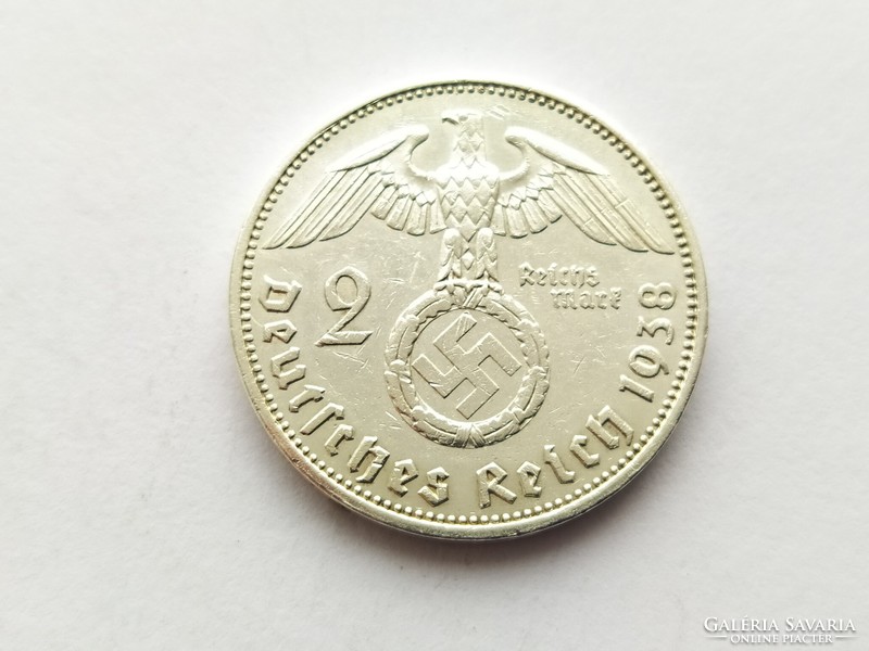 German imperial silver 2 marks 1938 a.