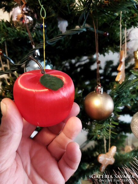 Christmas tree decoration apple 6 pcs in one (silk)