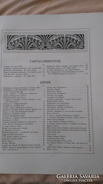 SHAKESPEARE ALBUM PESTI NAPLÓ előfizetőinek 1910