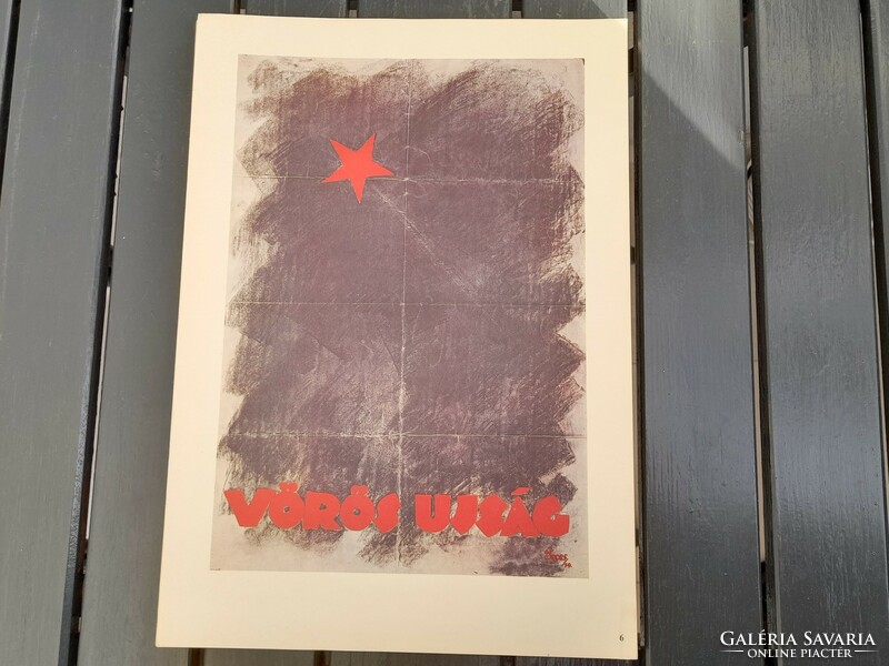 1,-Ft Szovjet soviet kommunista tanácsköztársaság mozgalmi plakát offset 7.