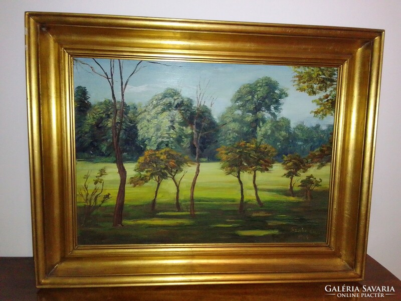 Lajos Szabó 1964 beautiful old signed painting! Good condition!