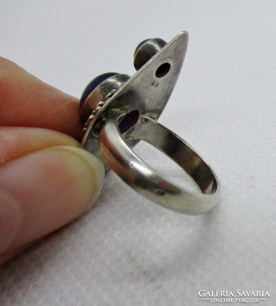 Szépséges régi ametiszt ezüst gyűrű