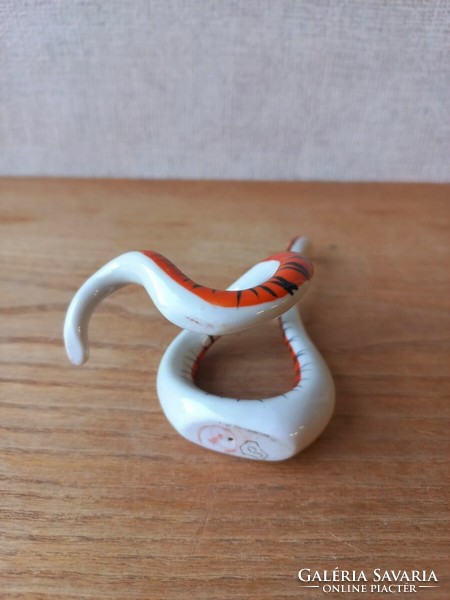 Retro Hungarian stoneware porcelain. Snake. Antonia Ozz sábo