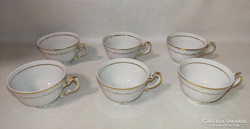 Rarity all together, Zsolnay stafír 24 carat feathered gold coffee cup and base 12 parts