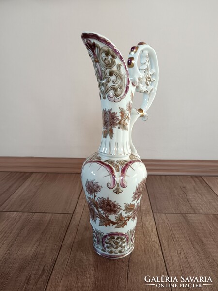 Old Zsolnay porcelain carafe, spout