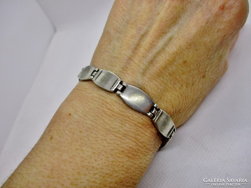 Elegant, heavy men's silver bracelet