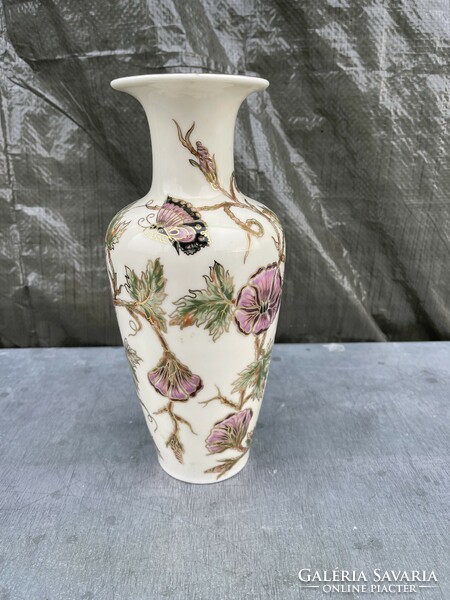 Butterfly, butterfly-flower vase by Zsolnay