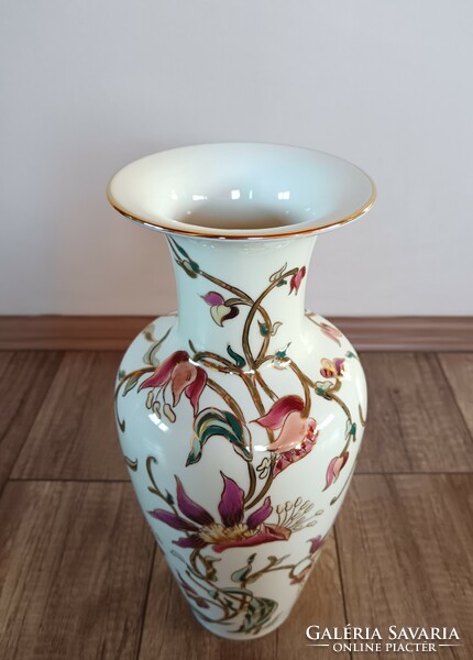 Zsolnay Orchidea mintás porcelán nagy váza