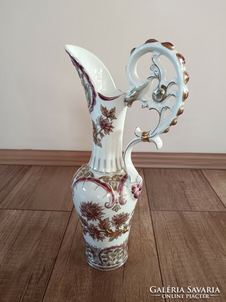 Old Zsolnay porcelain carafe, spout