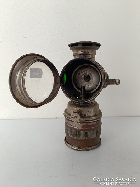 Antik bicikli lámpa Alte Fahrradlampe Bicycle Lamp karbid kerékpár gyűjtemény 812 8229