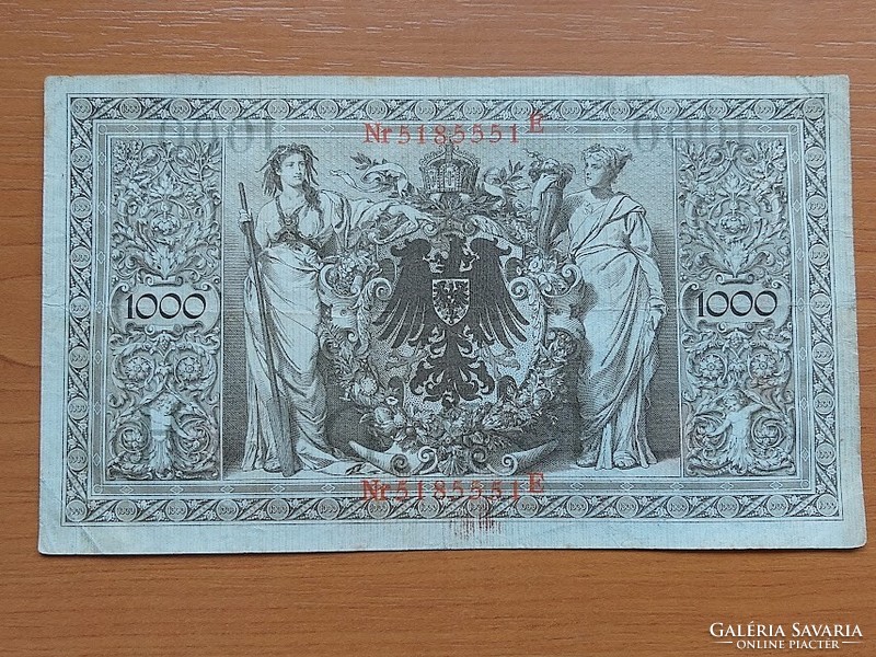 German Empire 1000 marks 1910 518.... Red stamp