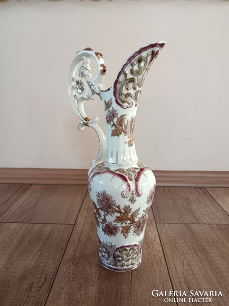 Old Zsolnay porcelain carafe, spout