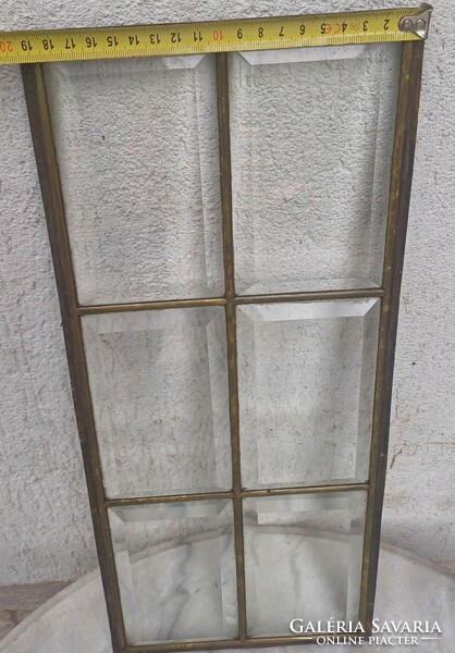 Polished glass lead glass, tiffany type art deco art nouveau, window glass clock furniture glass.