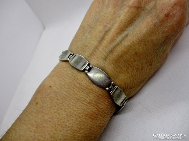 Elegant, heavy men's silver bracelet