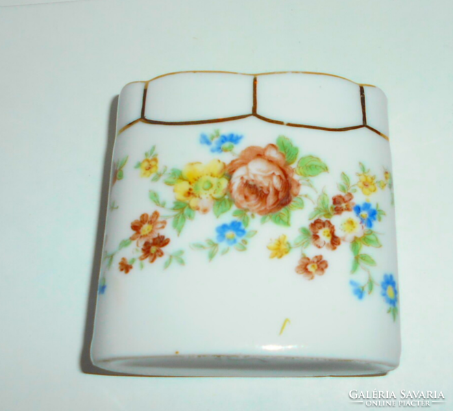 Drasche porcelain match or toothpick holder