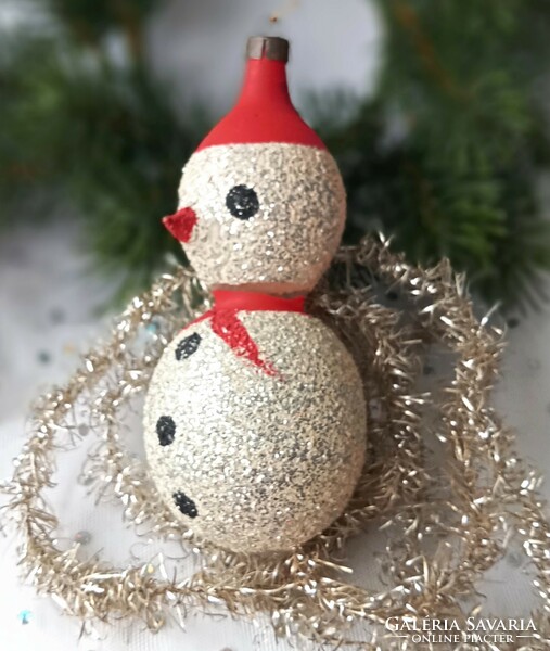 Retro Christmas tree ornament snowman 12cm