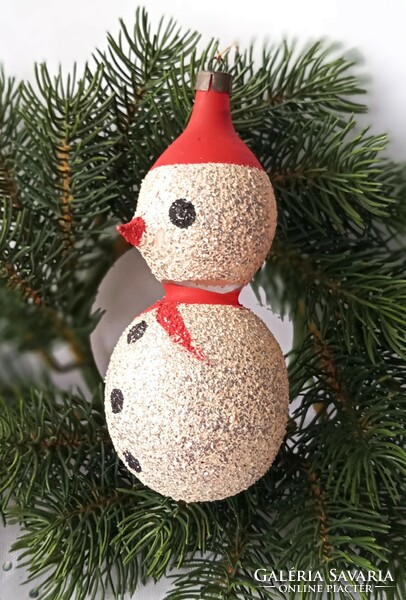 Retro Christmas tree ornament snowman 12cm