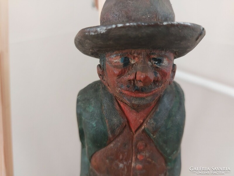 Marked, carved wooden statue from 1945 approx. 22 cm