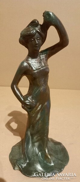 Szecessziós bronzirozott női szobor ALKUDHATÓ design