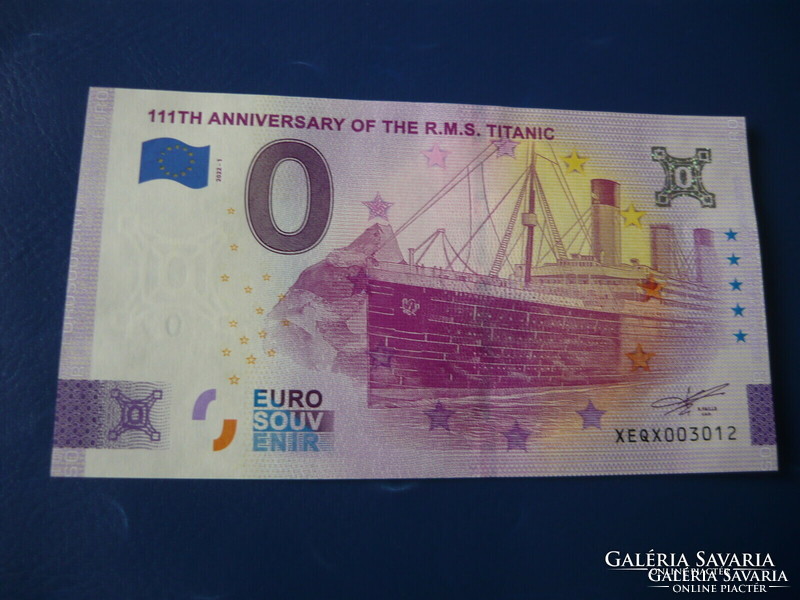 Germany 0 euro 2022 titanic 111. Anniversary! Ship! Rare commemorative paper money! Unc
