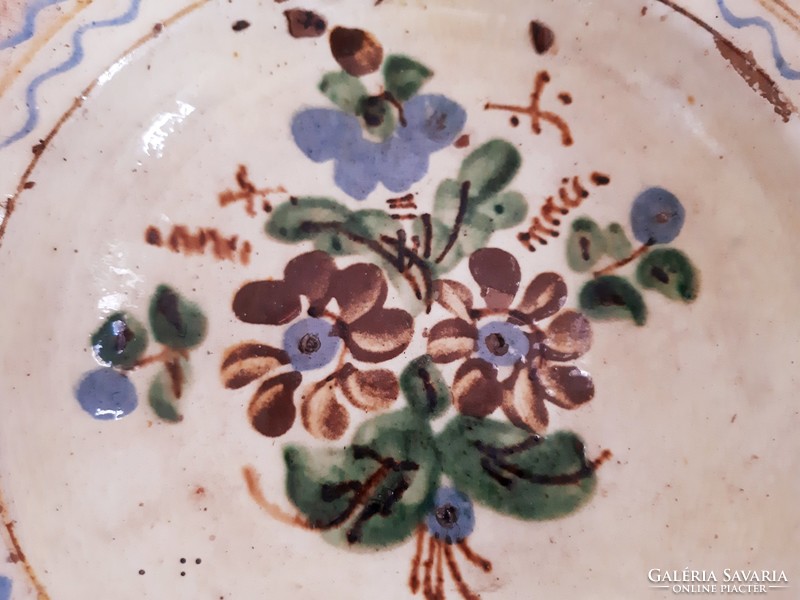 Old traditional hard earthenware plate