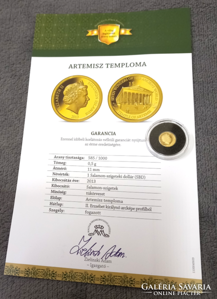The smallest gold coin in the world is 0.5 Grams
