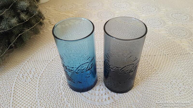 2 Coca-Cola glass cups