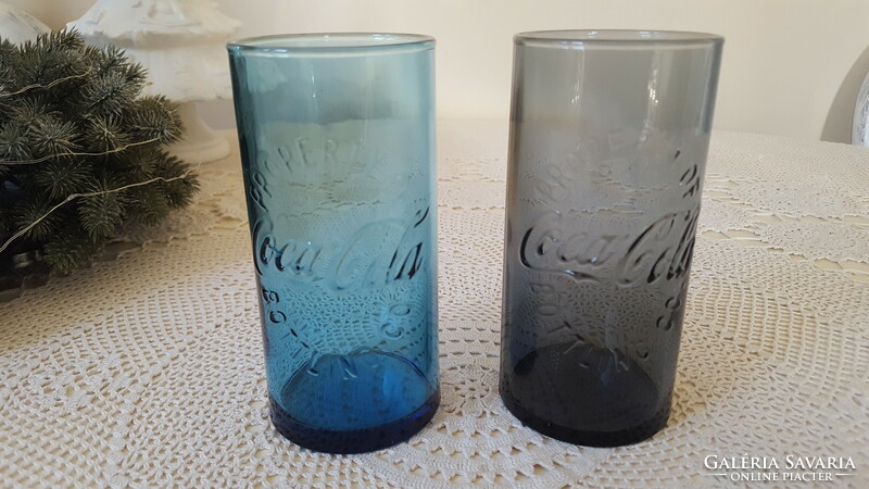 2 Coca-Cola glass cups