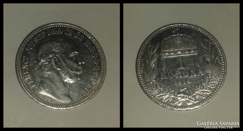 Ferenc József ezüst 1 koronás 1914