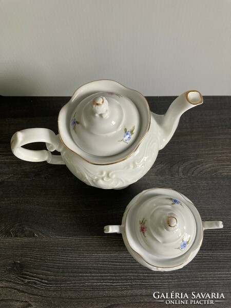Wawel Polish porcelain coffee pot and sugar bowl 2 pieces
