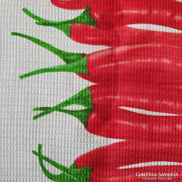 New, custom-made hot pepper, cotton tea towel with paprika pattern, tea towel