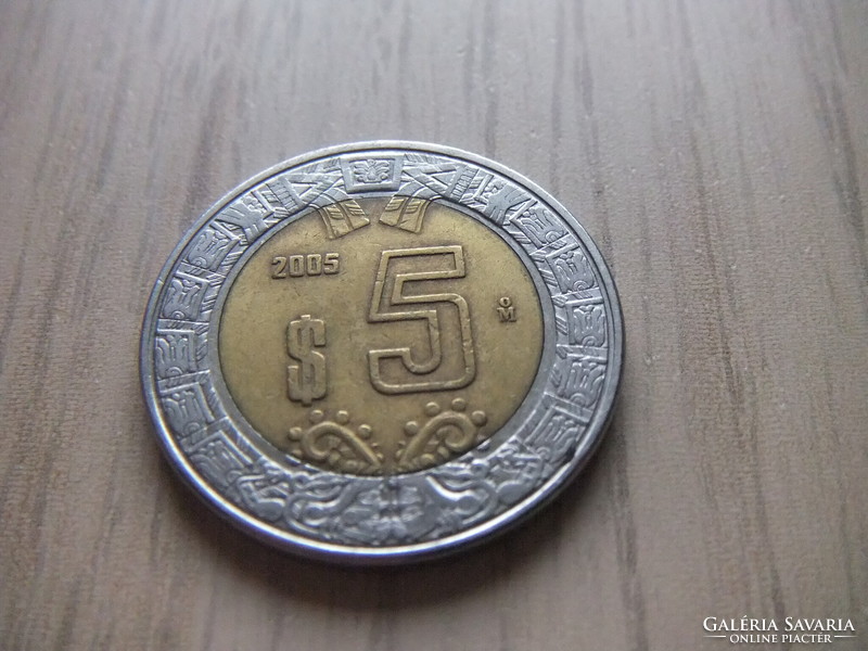 5 Pesos 2005 Mexico