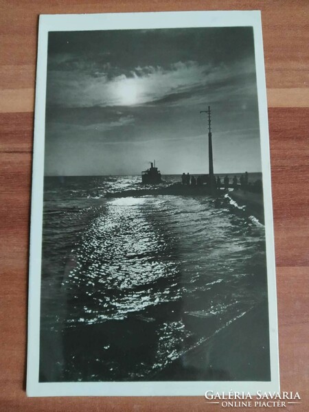 Balaton, greetings from siófs, ship, pier, from 1953