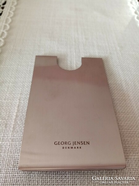 New Scandinavian / Danish georg jensen metal silver industrial art credit card holder