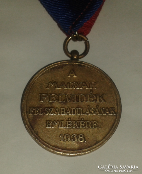 Háborús kitüntetés Felvidék visszafoglalása hozzáillő hadi szalaggal 1938