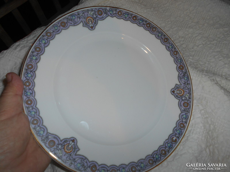 Antik nagyon szép Haas & Czjzek Schlaggenwald porcelán   tányér 24,5 cm
