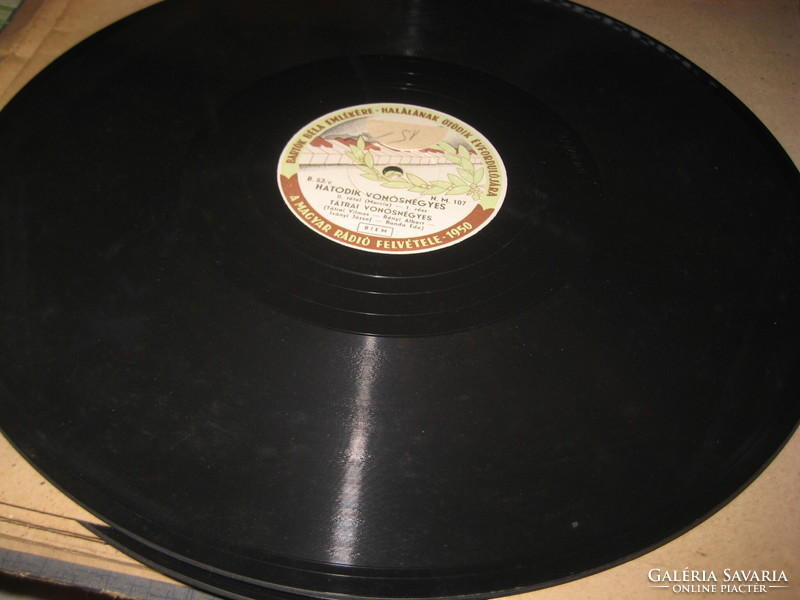 Gramafon lemez  , Tátrai vonósnégyes  Biem  , 1950 Bartók halála  5. évfordulójára