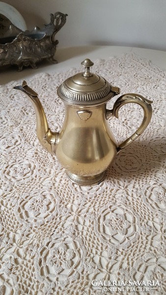 Brass tea and coffee pot, jug