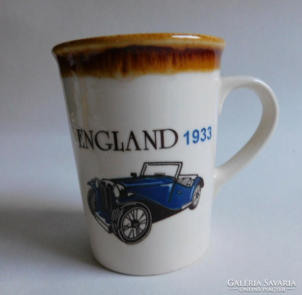 English Staffordshire vintage car mug - 1933 model