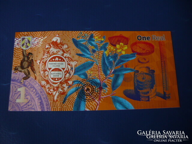 Prometheus island / prometheus island 1 real 2020 flower monkey! Rare fantasy paper money! Ouch!