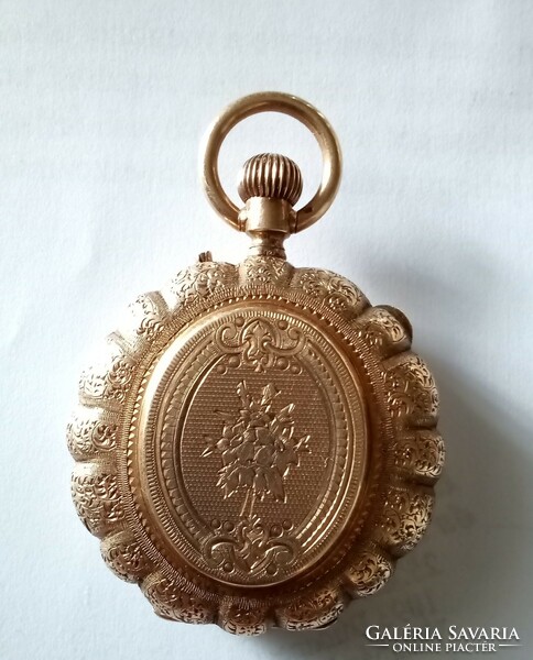 Antique women's gold pocket watch