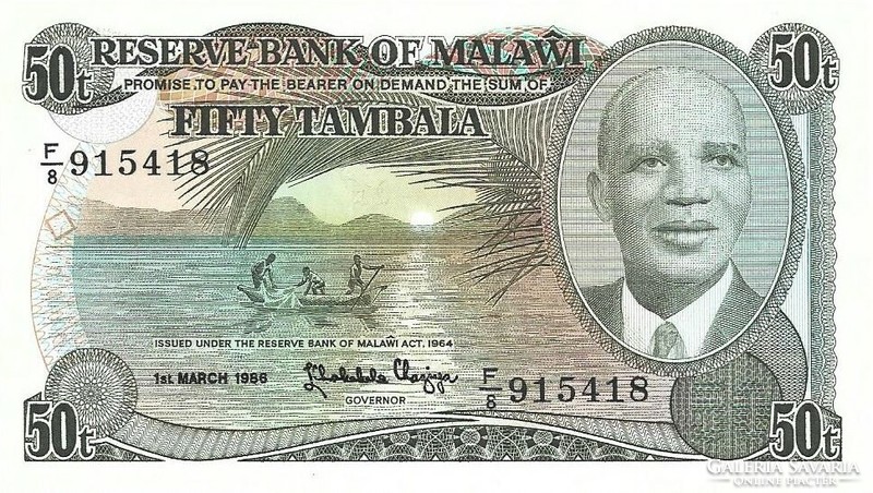 50 tambala 1988 Malawi UNC