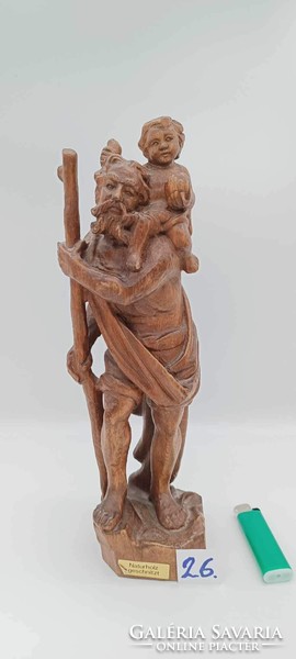 Saint Christopher wooden statue