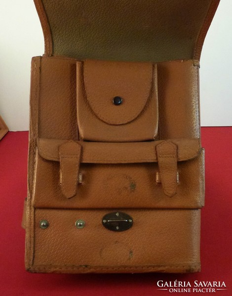 Hungarian military map bag made of leather