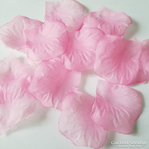 Packs of 100 textile flower petals, rose petals, petals in pink color