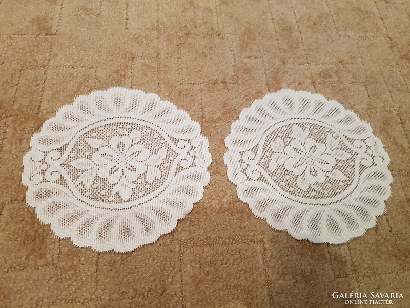 2 small lace tablecloths