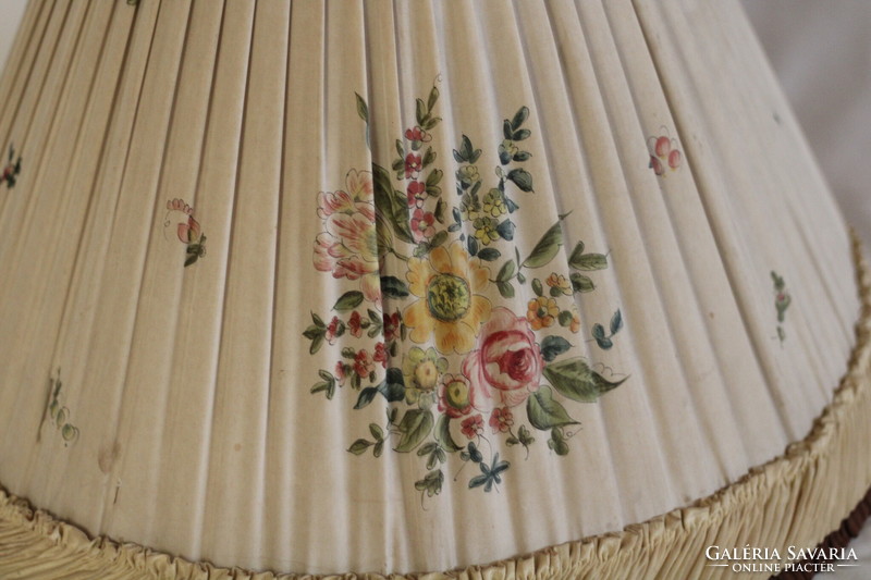 Antique Herend lampshade lamp shade large silk floral rarity