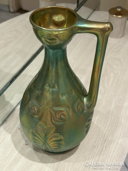 Zsolnay eosin glazed jug