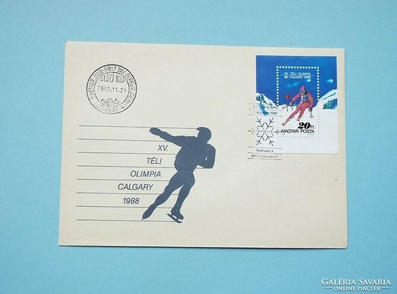 Fdc (c1) - 1987. Winter Olympics (viii.) Block - calgary - (cat.: 450.-)