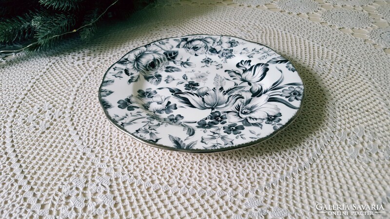 English royal albert, paradise black fine porcelain plate